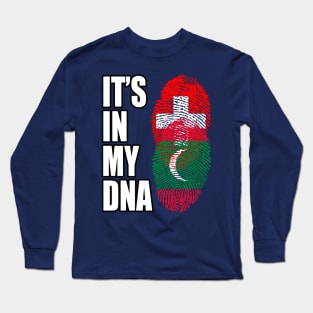 Switzerland And Maldivian Mix DNA Heritage Long Sleeve T-Shirt